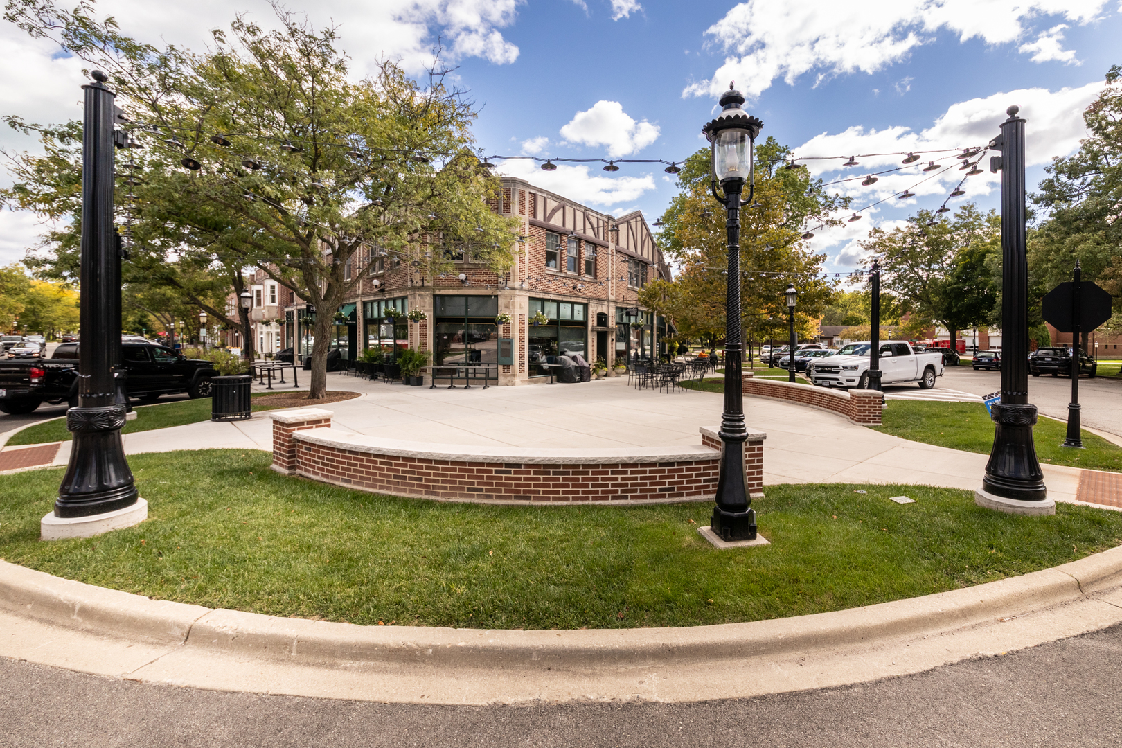 213 Forest View Drive Lake Bluff, IL 60044 - Photo 34 of 37 a view of a fountain in front of a house with a fountain