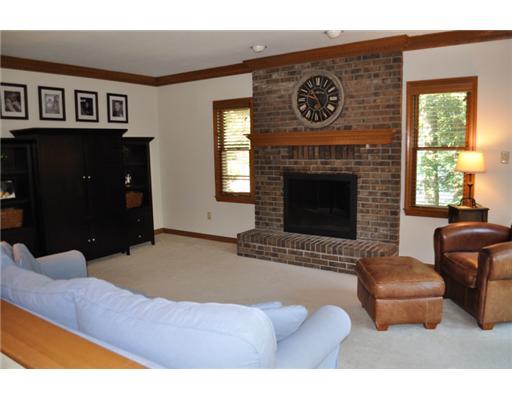 360 Pinkerton Road Wexford, PA 15090 - Photo 8 of 18 Family Room. Family Room with Gas Fireplace, Crown Moldings & Door to Hugh Deck