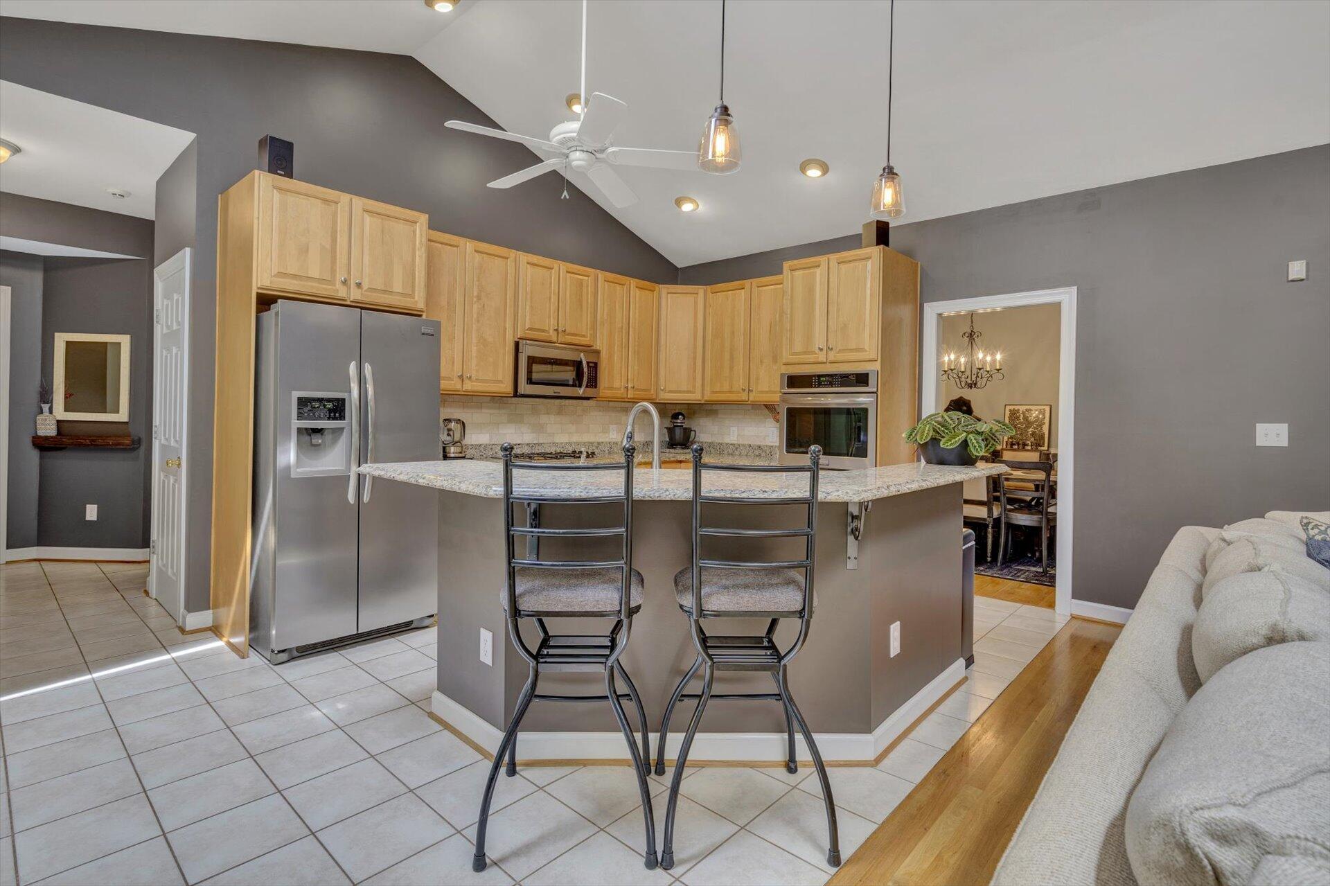 2795 New Ridge Road Elliston, VA 24087 - Photo 15 of 46 a view of kitchen with sink refrigerator and microwave