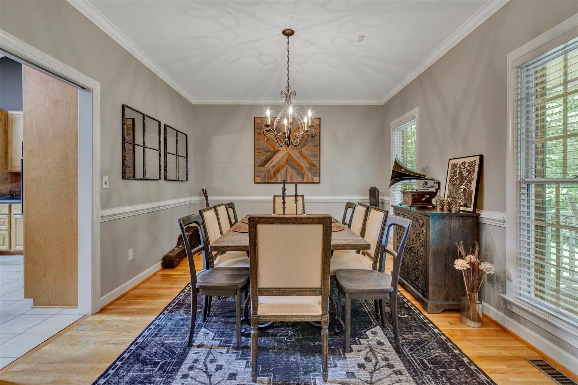 2795 New Ridge Road Elliston, VA 24087 - Photo 9 of 46 a view of a dining room with furniture window and wooden floor