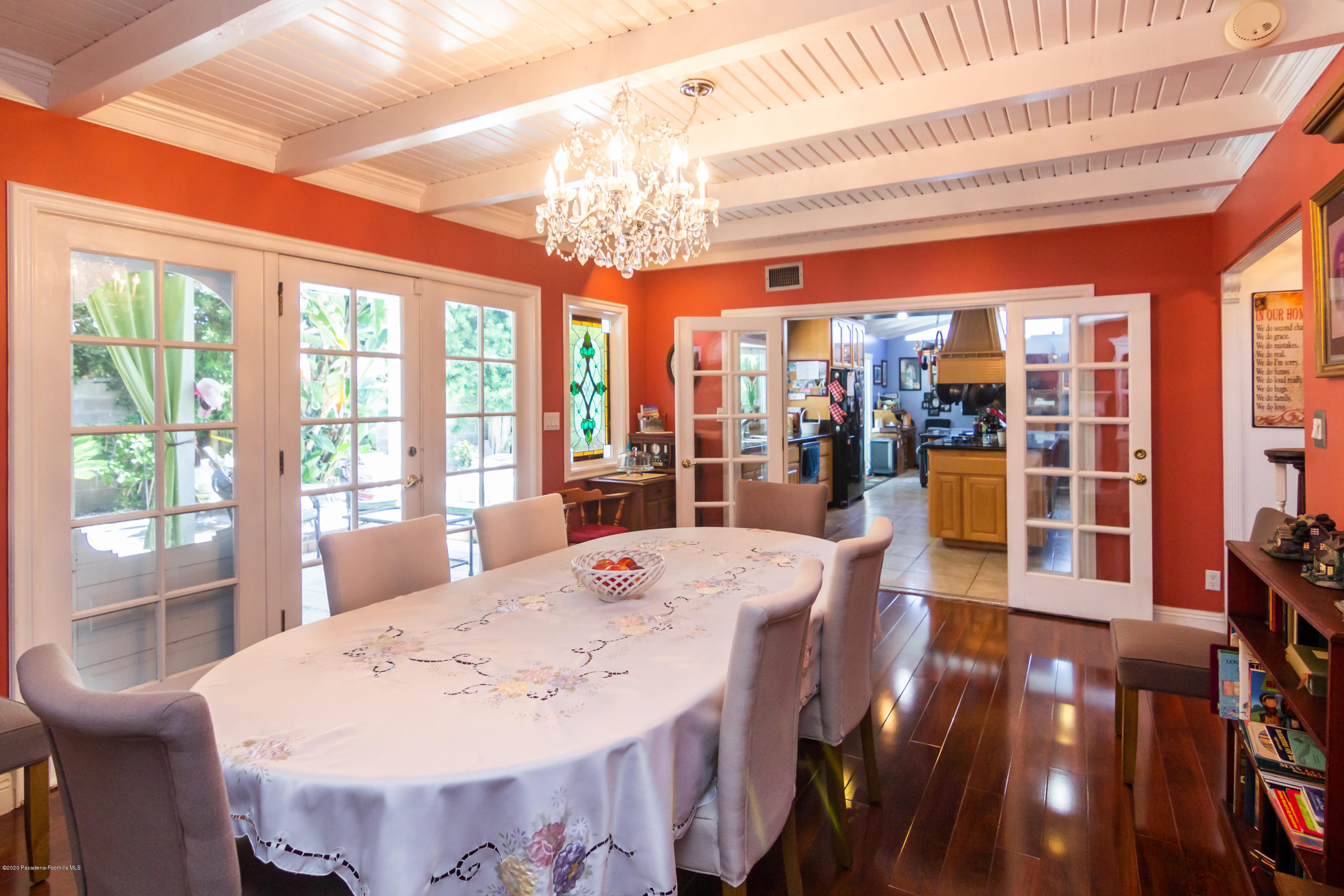 266 Melcanyon Road Duarte, CA 91010 - Photo 6 of 27 a view of a dining room with furniture large windows and wooden floor