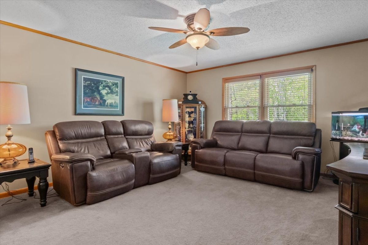 48 Hill Road Big Sandy, TN 38221 - Photo 6 of 54 a living room with furniture and a large window