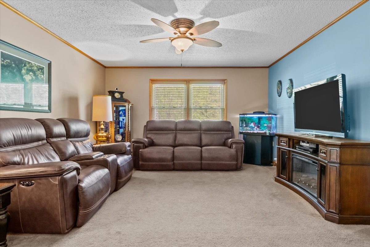 48 Hill Road Big Sandy, TN 38221 - Photo 7 of 54 a living room with furniture and a flat screen tv