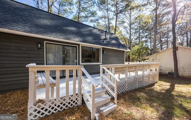 a view of outdoor space with seating area