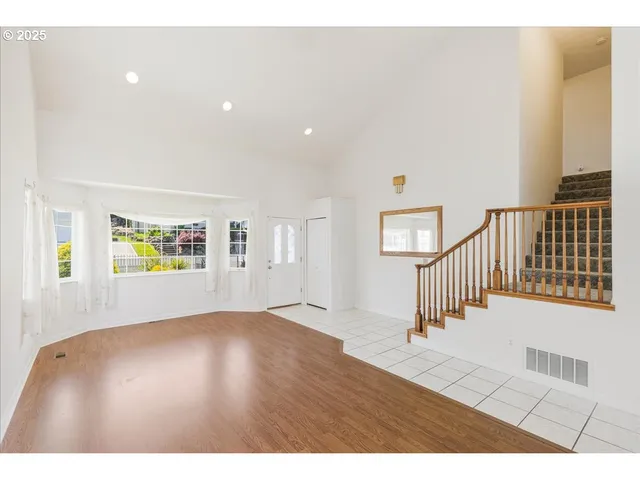 a view interior of a house with wooden floor