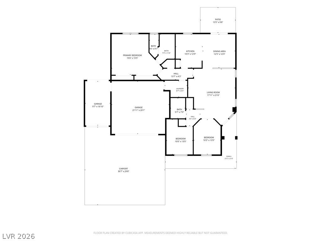 2866 Shimmering Bay Street Laughlin, NV 89029 - Photo 32 of 32 A comprehensive floor plan reveals a thoughtful layout with multiple bedrooms and generous living spaces.