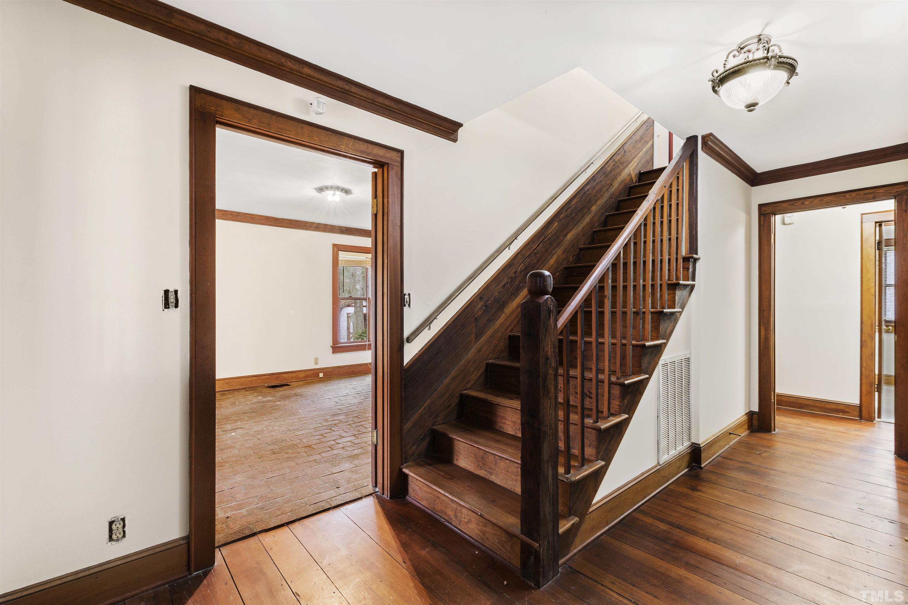520 Old Stage Road Angier, NC 27501 - Photo 44 of 45 a view of an entryway with wooden floor and stairs
