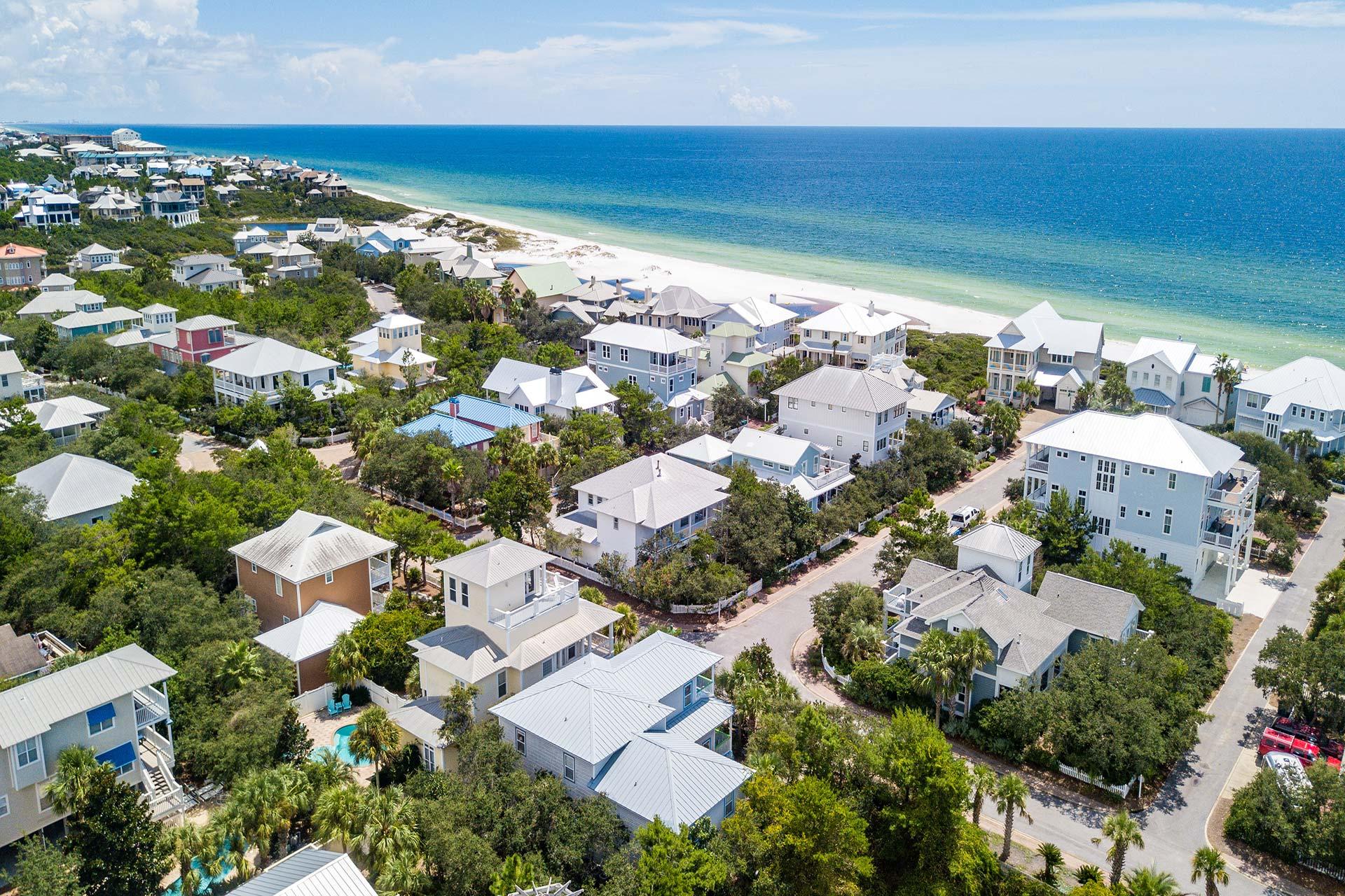 91 Old Beach Road Santa Rosa Beach, FL 32459 - Photo 3 of 25 an aerial view of residential houses with outdoor space