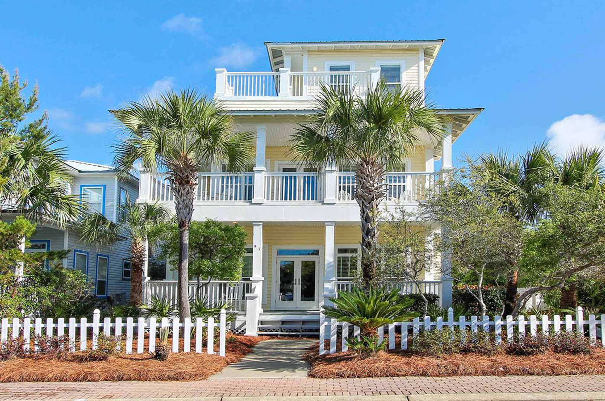 91 Old Beach Road Santa Rosa Beach, FL 32459 - Photo 6 of 25 a front view of a house with a garden