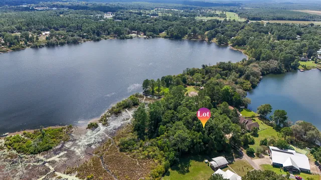 a view of a lake with a mountain view