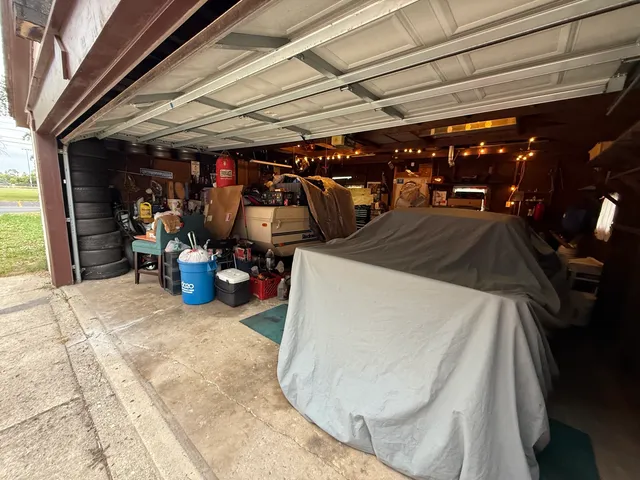 a view of a storage room