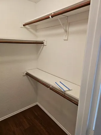 a close view of closet