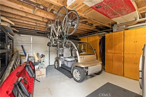 a view of car parked in garage