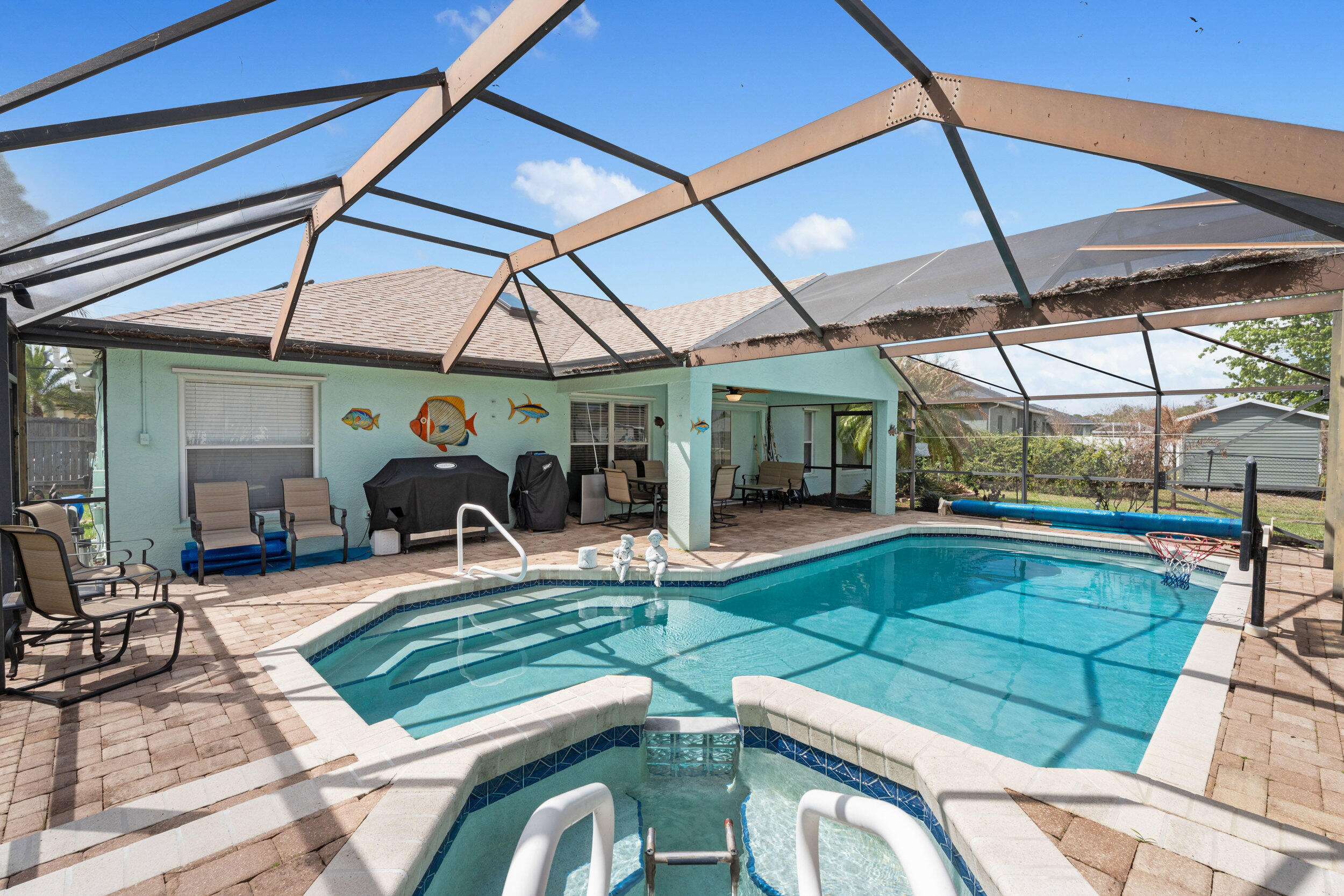 5593 Northwest Wesley Road Port St. Lucie, FL 34986 - Photo 23 of 33 Built-in hot tub