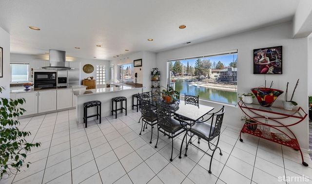 a view of a dining area with furniture