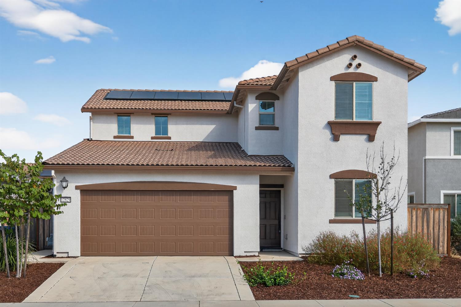 a front view of a house