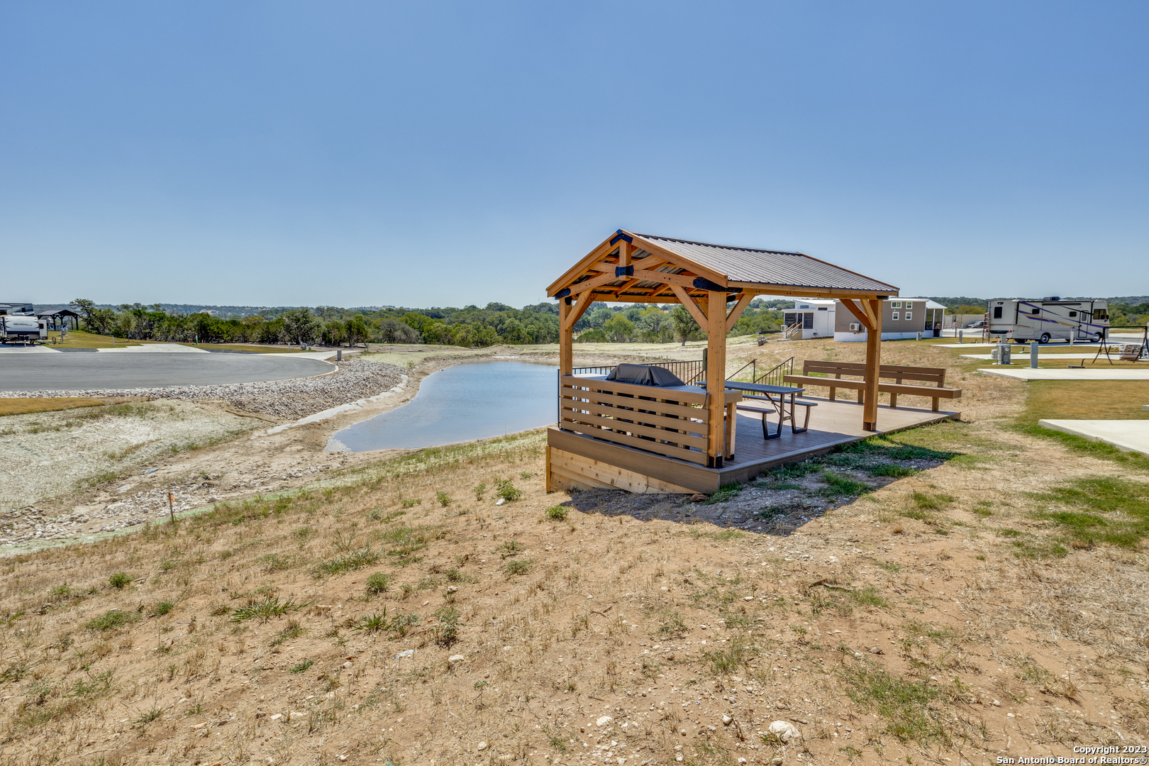 5386 Ranch Road 1376 Fredericksburg, TX 78624 - Photo 26 of 30 a view of a yard with wooden fence
