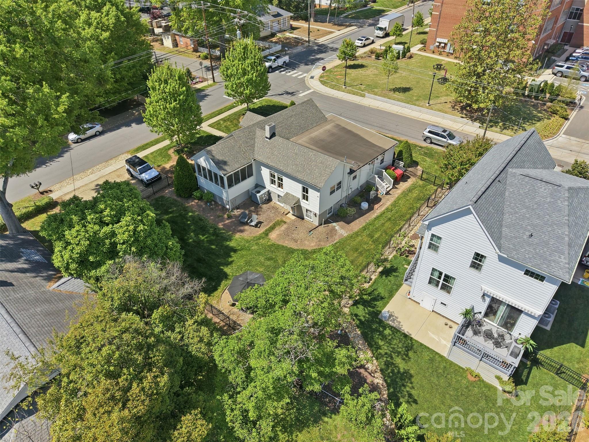 303 South Street Davidson, NC 28036 - Photo 33 of 37 an aerial view of a house with a garden