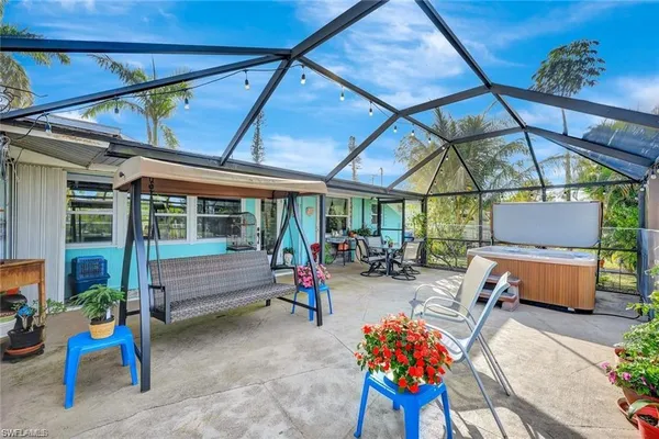 a view of a lake with outdoor space