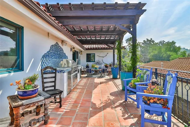 a view of an outdoor sitting space