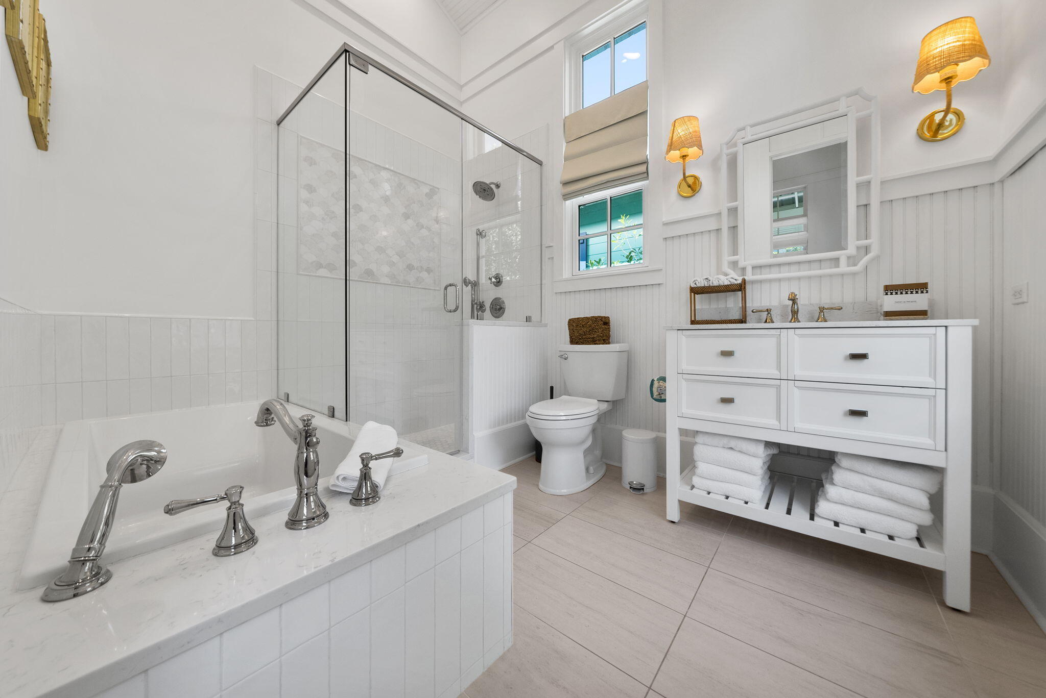 133 Silver Laurel Way Santa Rosa Beach, FL 32459 - Photo 15 of 42 a bathroom with a double vanity sink mirror and toilet