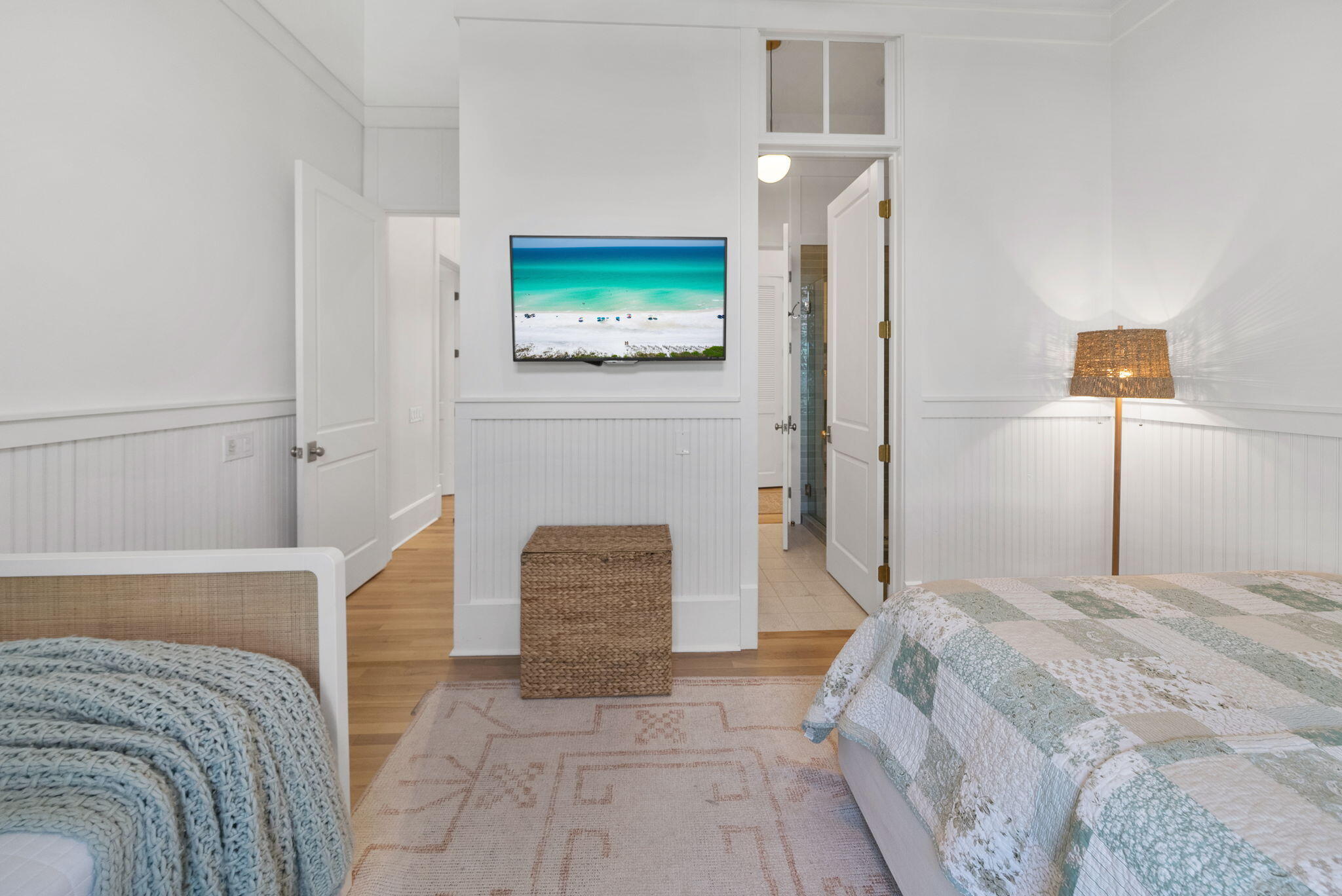 133 Silver Laurel Way Santa Rosa Beach, FL 32459 - Photo 19 of 42 a bedroom with a bed and a flat screen tv