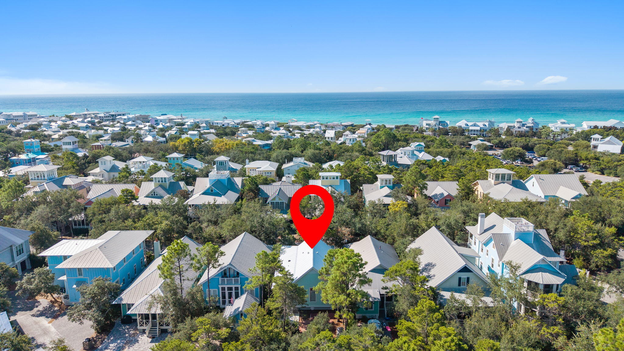 133 Silver Laurel Way Santa Rosa Beach, FL 32459 - Photo 3 of 42 an aerial view of residential houses with outdoor space and swimming pool