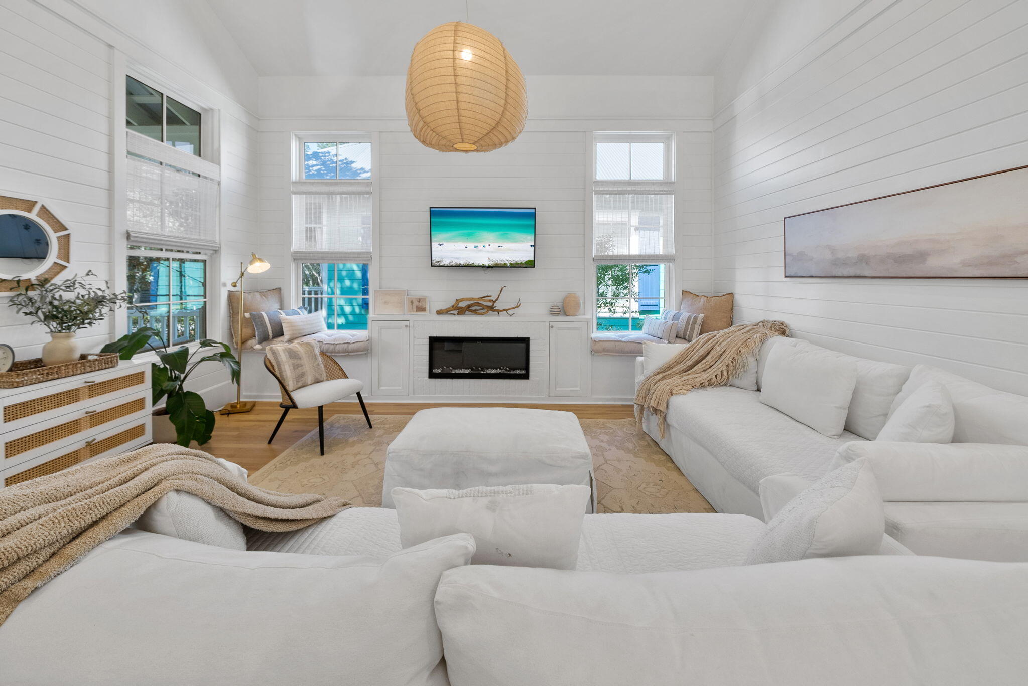 133 Silver Laurel Way Santa Rosa Beach, FL 32459 - Photo 4 of 42 a living room with furniture and a fireplace