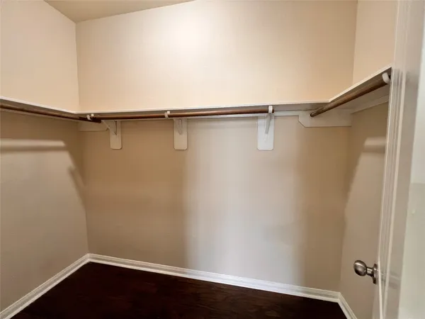 a view of small space with racks on the wall