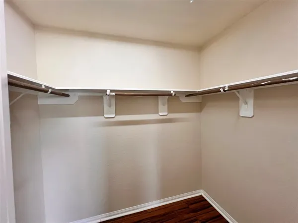 a close view of closet