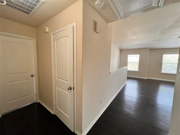 an entryway with a window