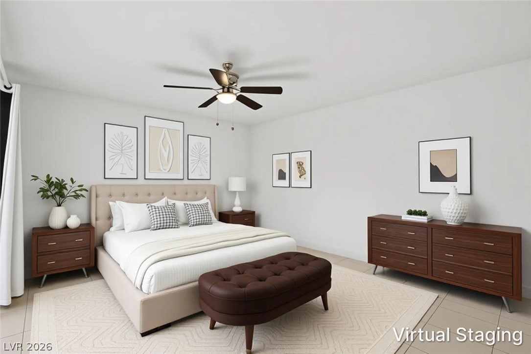 5620 Roseridge Avenue Las Vegas, NV 89107 - Photo 20 of 55 Virtual Staging: This tranquil bedroom offers comfort and a relaxed atmosphere.