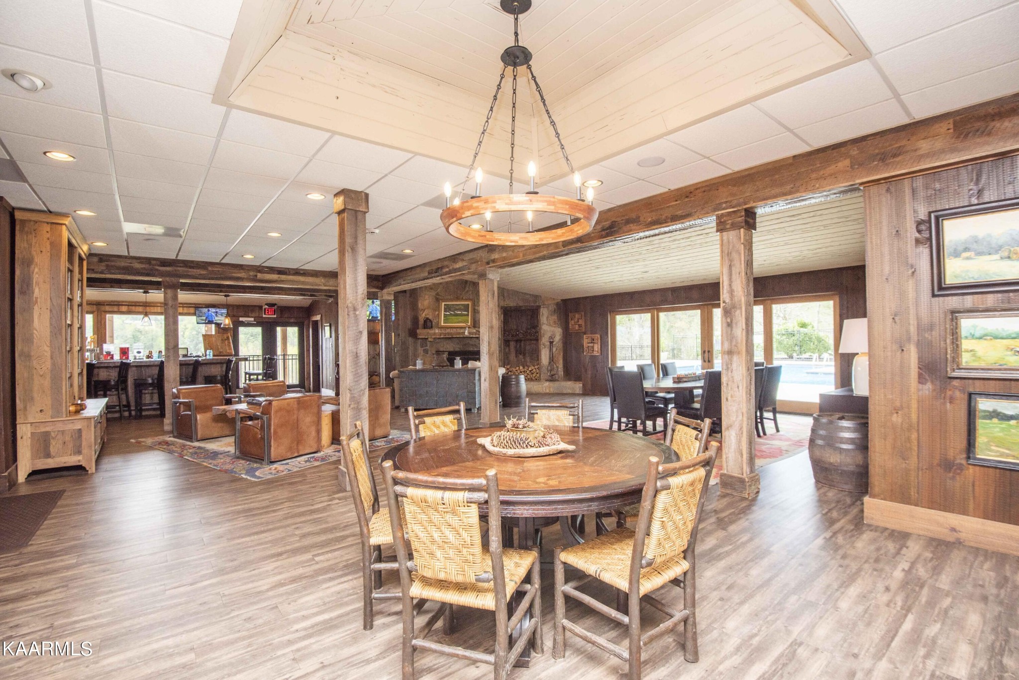106 Club View Road Townsend, TN 37882 - Photo 46 of 55 a view of a dining room with furniture wooden floor and chandelier
