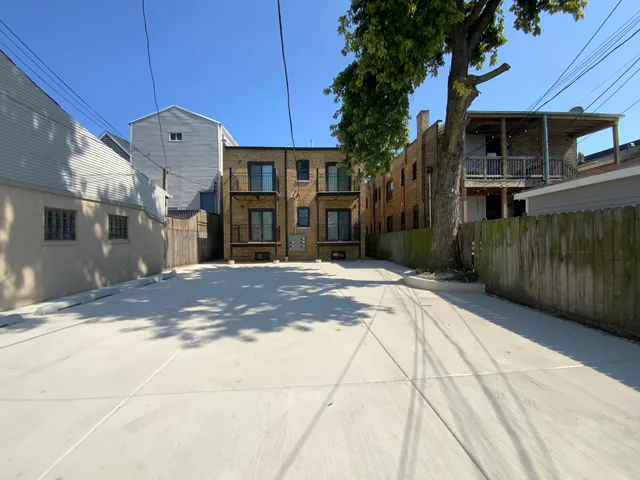 a backyard of a house
