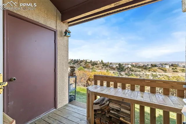 a view of a city with mountain