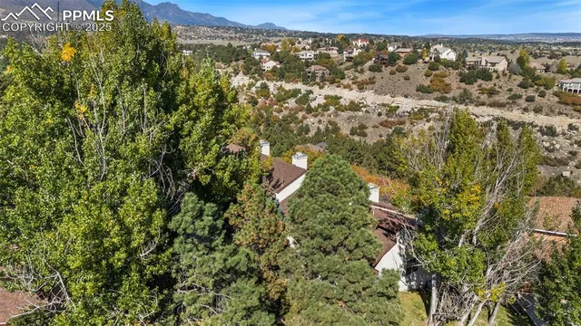 a view of city and mountain
