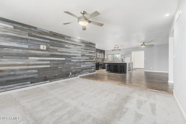 a view of a livingroom with a furniture