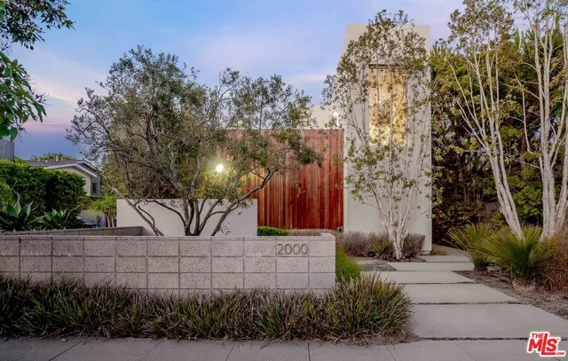 a potted plant sitting in front of a door