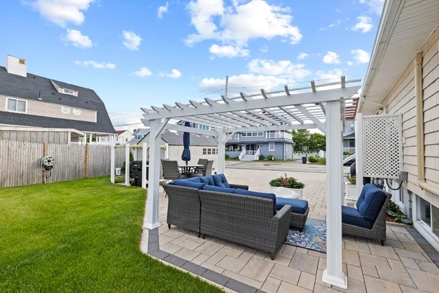 a view of a house with patio