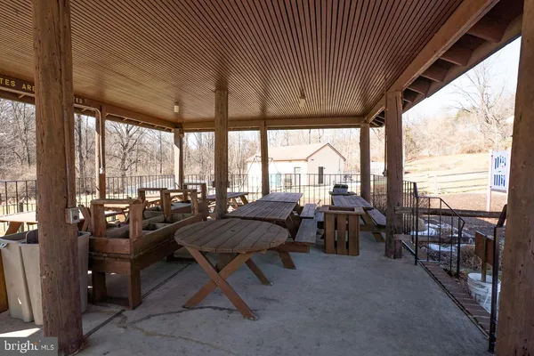 a view of outdoor space with seating area