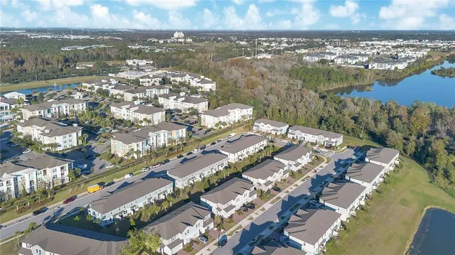 a view of a city with an ocean