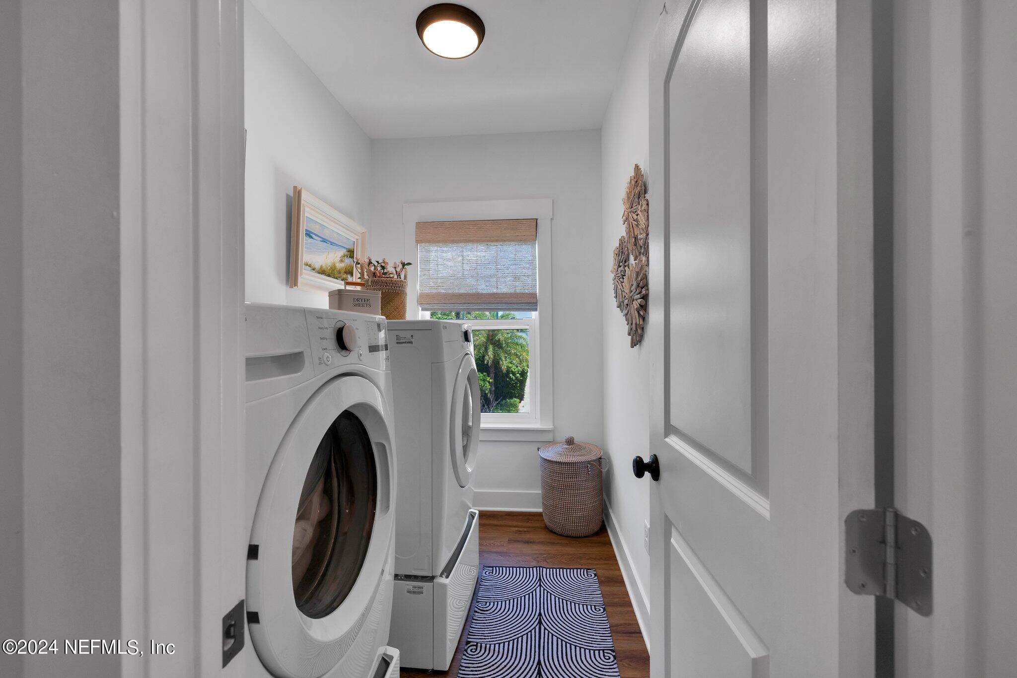 6825 A Ave Street St. Augustine, FL 32080 - Photo 40 of 53 a view of a hallway with washer and dryer