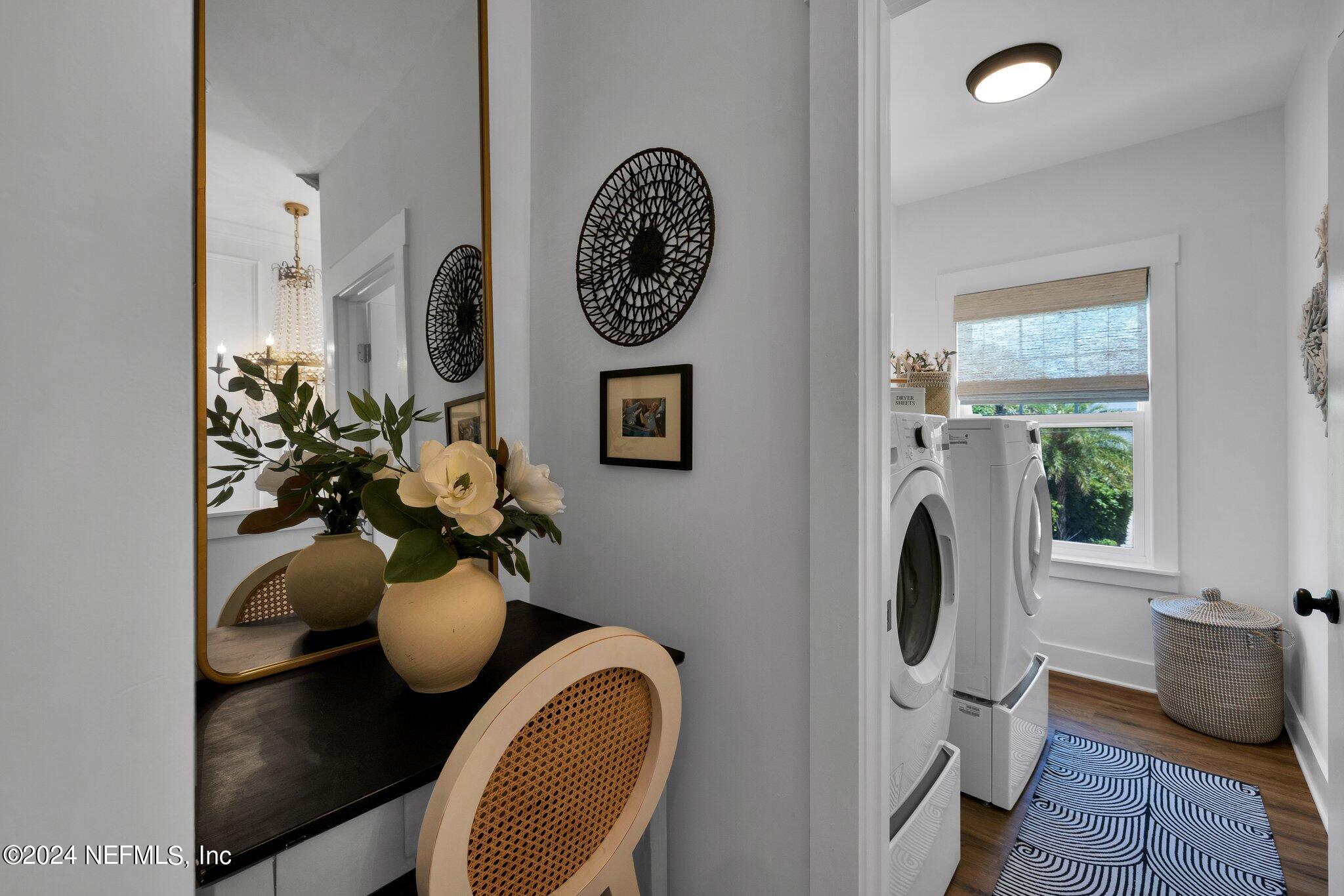 6825 A Ave Street St. Augustine, FL 32080 - Photo 43 of 53 a view of a dining room with furniture window and wooden floor