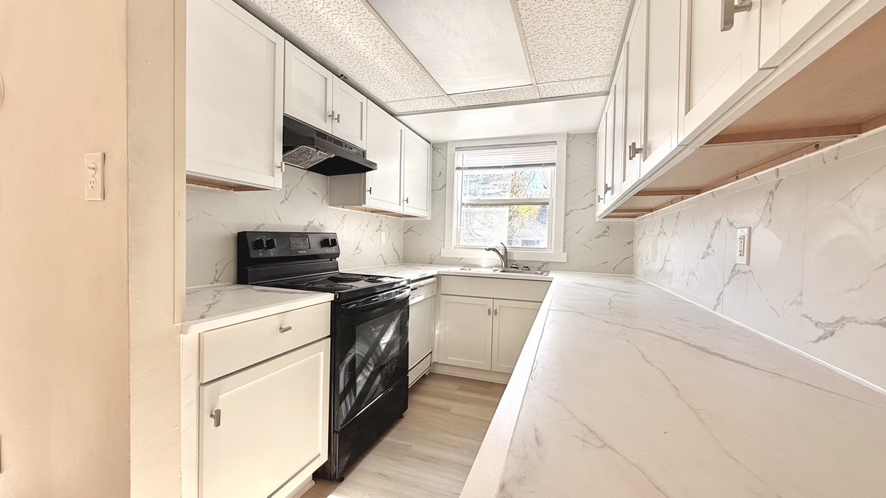 1828 183rd Street Homewood, IL 60430 - Photo 7 of 21 a kitchen with granite countertop a sink a stove top oven and cabinetry