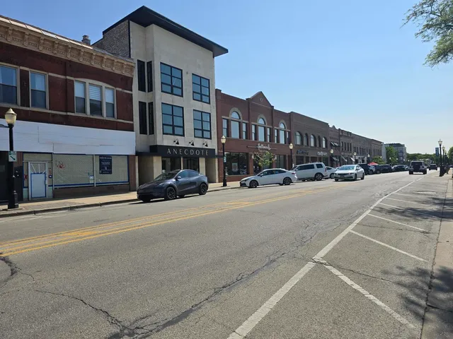 a street view along with residential houses