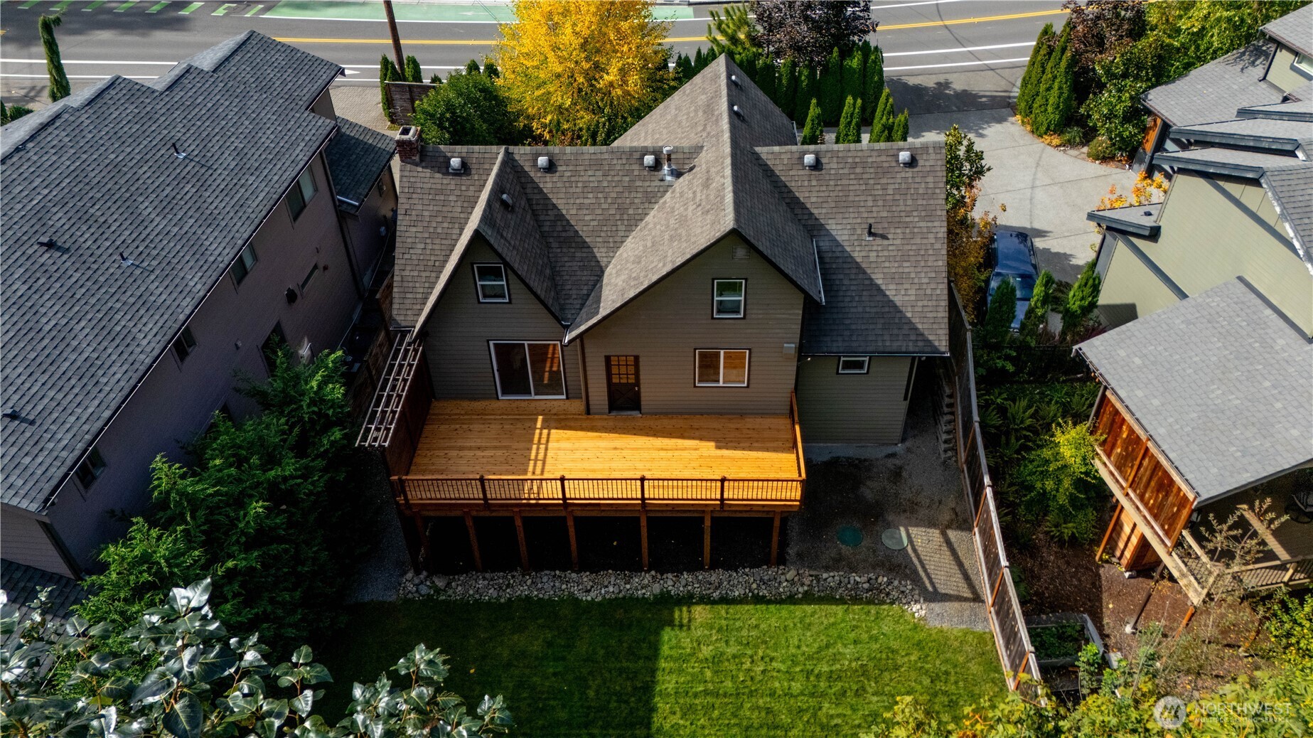 20006 68th Avenue Northeast Kenmore, WA 98028 - Photo 36 of 40 an aerial view of a house with a swimming pool