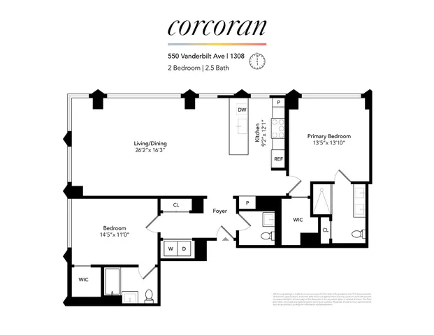 $2,295,000 | 550 Vanderbilt Avenue, Unit 1308 | Prospect Heights