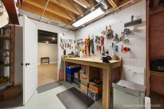 a view of storage and utility room