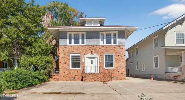 a front view of a house
