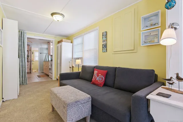 a living room with furniture and a couch